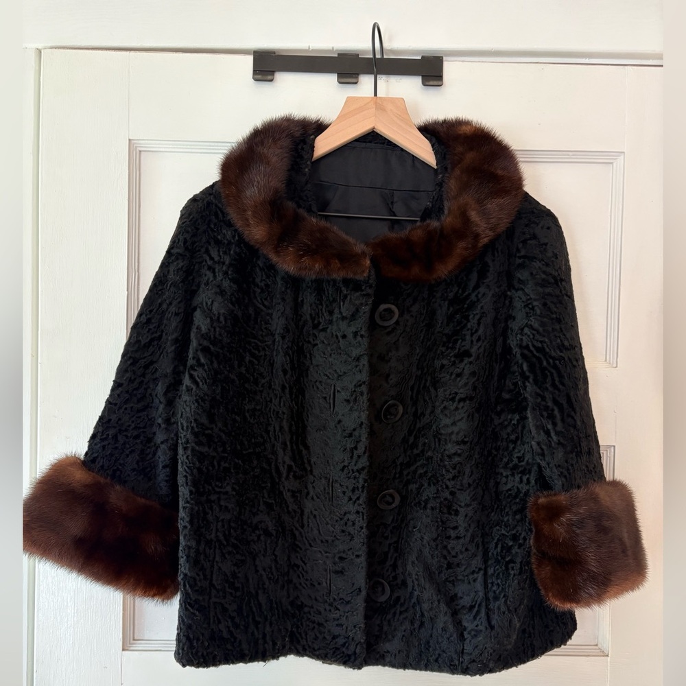Persian Lamb and Mink Coat